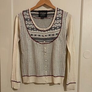 Paper Denim & Cloth Cream and Black Cardigan